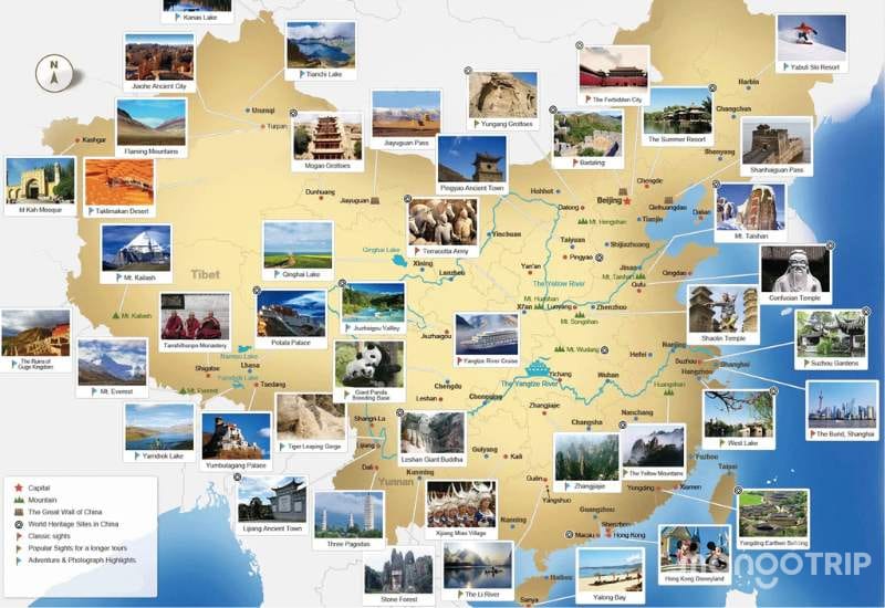 Tìm hiểu từ A- Z về bản đồ du lịch Trung Quốc